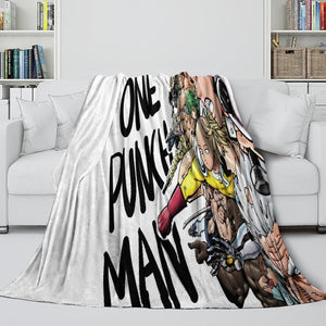One-Punch Man Blanket Flannel Fleece Throw Room Decoration