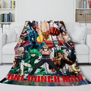 One-Punch Man Blanket Flannel Fleece Throw Room Decoration