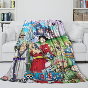 One Piece Blanket Flannel Fleece Pattern Throw Room Decoration