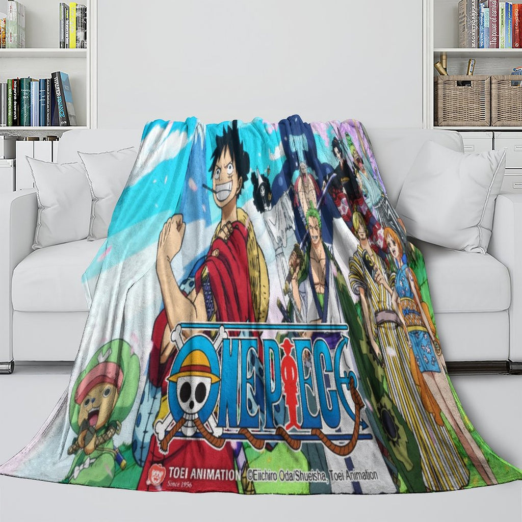 One Piece Blanket Flannel Fleece Pattern Throw Room Decoration