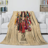 One Piece Film Red Blanket Pattern Flannel Throw Room Decoration