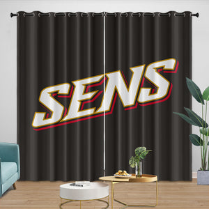 Ottawa Senators Curtains Blackout Window Drapes Room Decoration