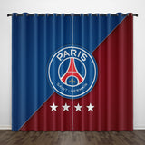 Paris Saint-Germain Football Club Curtains Pattern Blackout Window Drapes