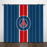 Paris Saint-Germain Football Club Curtains Pattern Blackout Window Drapes