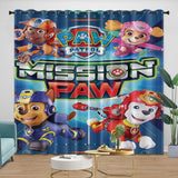 Paw Patrol Mission Paw Curtains Pattern Blackout Window Drapes Room Decoration