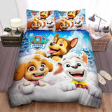 Paw Patrol Playing With Snow Bedding Set Duvet Covers Without Filler