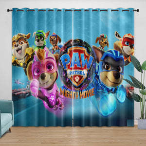 Paw Patrol The Mighty Movie Curtains Pattern Blackout Window Drapes