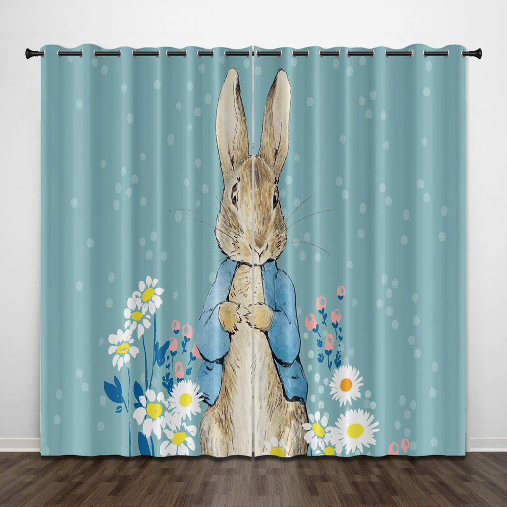 Peter Rabbit Curtains Pattern Blackout Window Drapes
