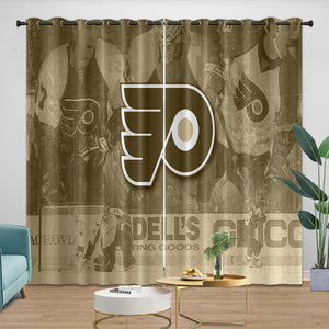 Philadelphia Flyers Curtains Blackout Window Drapes Room Decoration