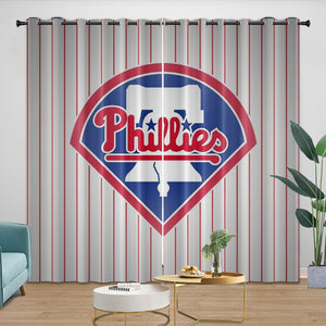 Philadelphia Phillies Curtains Blackout Window Drapes Room Decoration