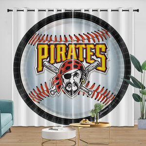 Pittsburgh Pirates Curtains Blackout Window Drapes Room Decoration