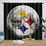 Pittsburgh Steelers Curtains Blackout Window Drapes Room Decoration