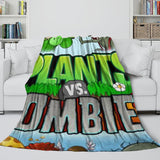 Plants vs Zombies Blanket Flannel Fleece Kids Room Decoration