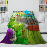 Plants vs Zombies Blanket Flannel Fleece Kids Room Decoration