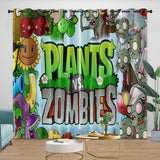 Plants vs Zombies Curtains Blackout Window Drapes Room Decoration
