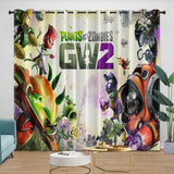 Plants vs Zombies Curtains Blackout Window Drapes Room Decoration
