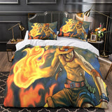 Portgas D. Ace Duvet Cover Pattern Bedding Set Without Filler