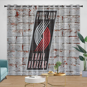 Portland Trail Blazers Curtains Blackout Window Drapes Room Decoration