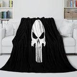 Punisher Blanket Pattern Flannel Kids Room Throw