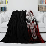 Punisher Blanket Pattern Flannel Kids Room Throw