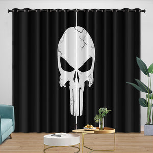 Punisher Curtains Blackout Window Drapes Room Decoration