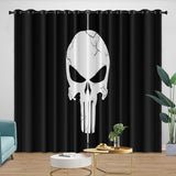 Punisher Curtains Blackout Window Drapes Room Decoration