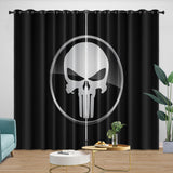 Punisher Curtains Blackout Window Drapes Room Decoration