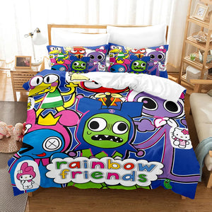 Rainbow Friends Bedding Set Quilt Cover Without Filler