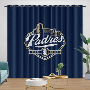 San Diego Padres Curtains Blackout Window Drapes Room Decoration