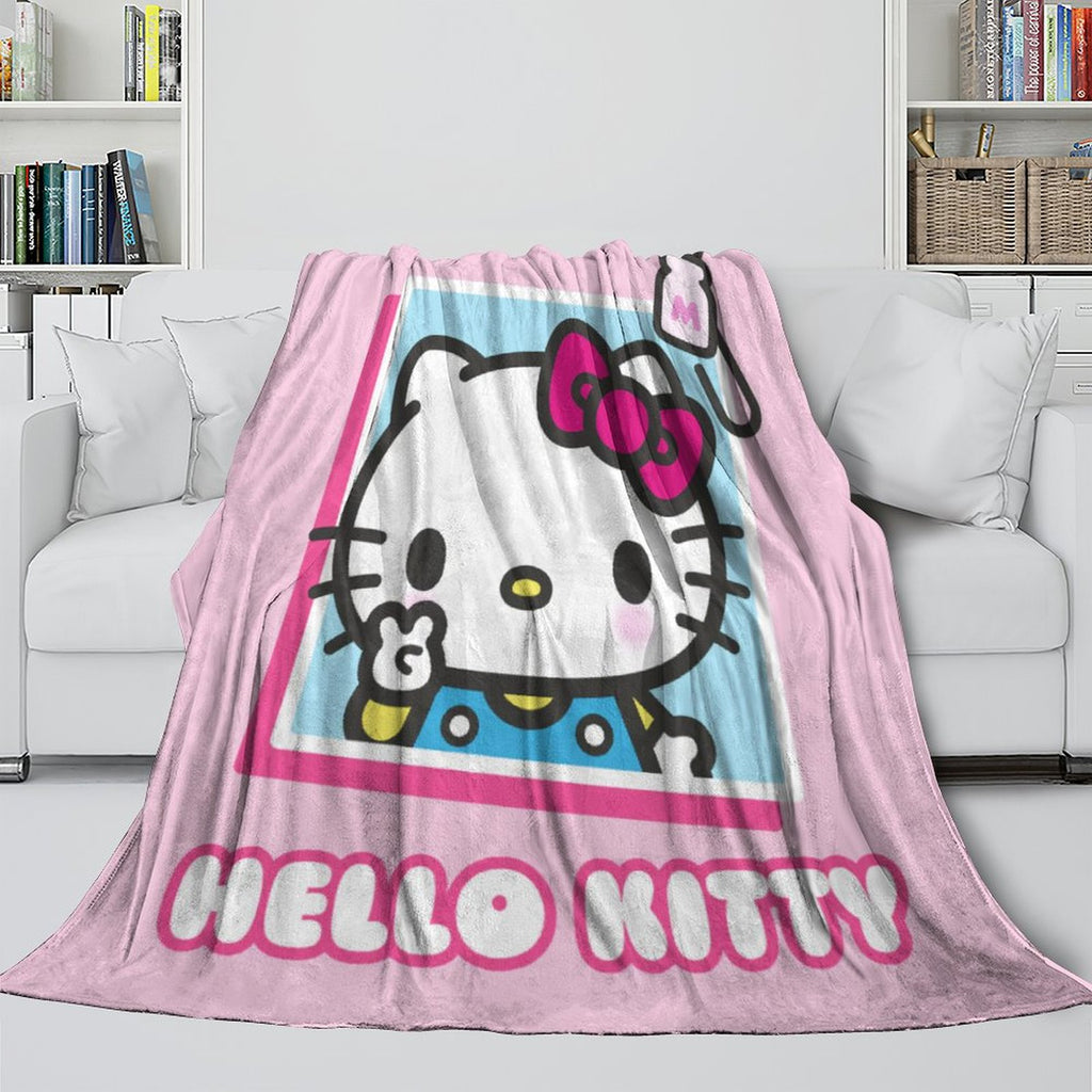 Sanrio Hello Kitty Blanket Flannel Fleece Throw Room Decoration
