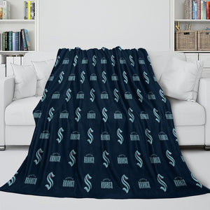 Seattle Kraken Blanket Flannel Throw Kids Room Decoration