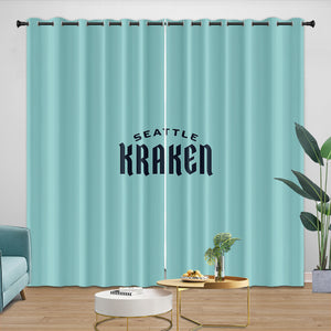 Seattle Kraken Curtains Blackout Window Drapes Room Decoration