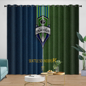 Seattle Sounders FC Curtains Blackout Window Drapes Room Decoration