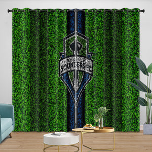 Seattle Sounders FC Curtains Blackout Window Drapes Room Decoration