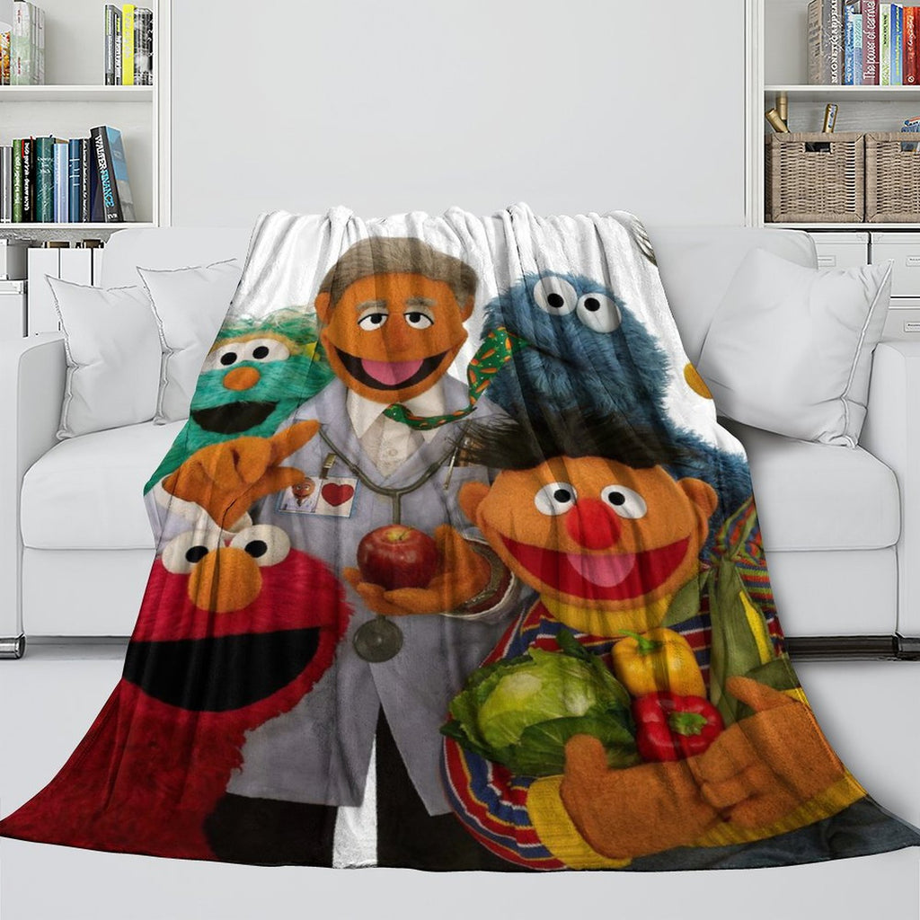Sesame Street Blanket Flannel Fleece Throw Room Decoration