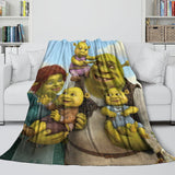 Shrek Blanket Flannel Fleece Throw Room Decoration