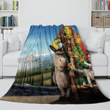 Shrek Blanket Flannel Fleece Throw Room Decoration