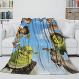 Shrek Blanket Flannel Fleece Throw Room Decoration