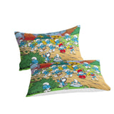 Smurfs Bedding Set Quilt Duvet Cover Without Filler