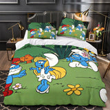 Smurfs Bedding Set Quilt Duvet Cover Without Filler