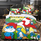 Smurfs Bedding Set Quilt Duvet Cover Without Filler