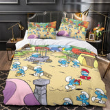 Smurfs Bedding Set Quilt Duvet Cover Without Filler