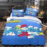 Smurfs Bedding Set Quilt Duvet Cover Without Filler