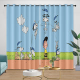 Snoopy Curtains Blackout Window Drapes Room Decoration