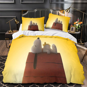Snoopy Duvet Cover Kids Room Bedding Set Without Filler