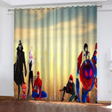 Spider-Man Into the Spider-Verse Curtains Pattern Blackout Window Drapes