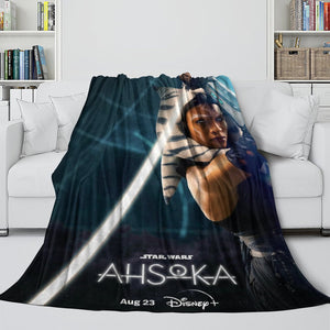Star Wars Ahsoka Blanket Flannel Fleece Throw Room Decoration