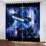 Star Wars Curtains Spaceship pattern Blackout Window Drapes