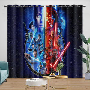 Star Wars Pattern Curtains Movie Blackout Window Drapes