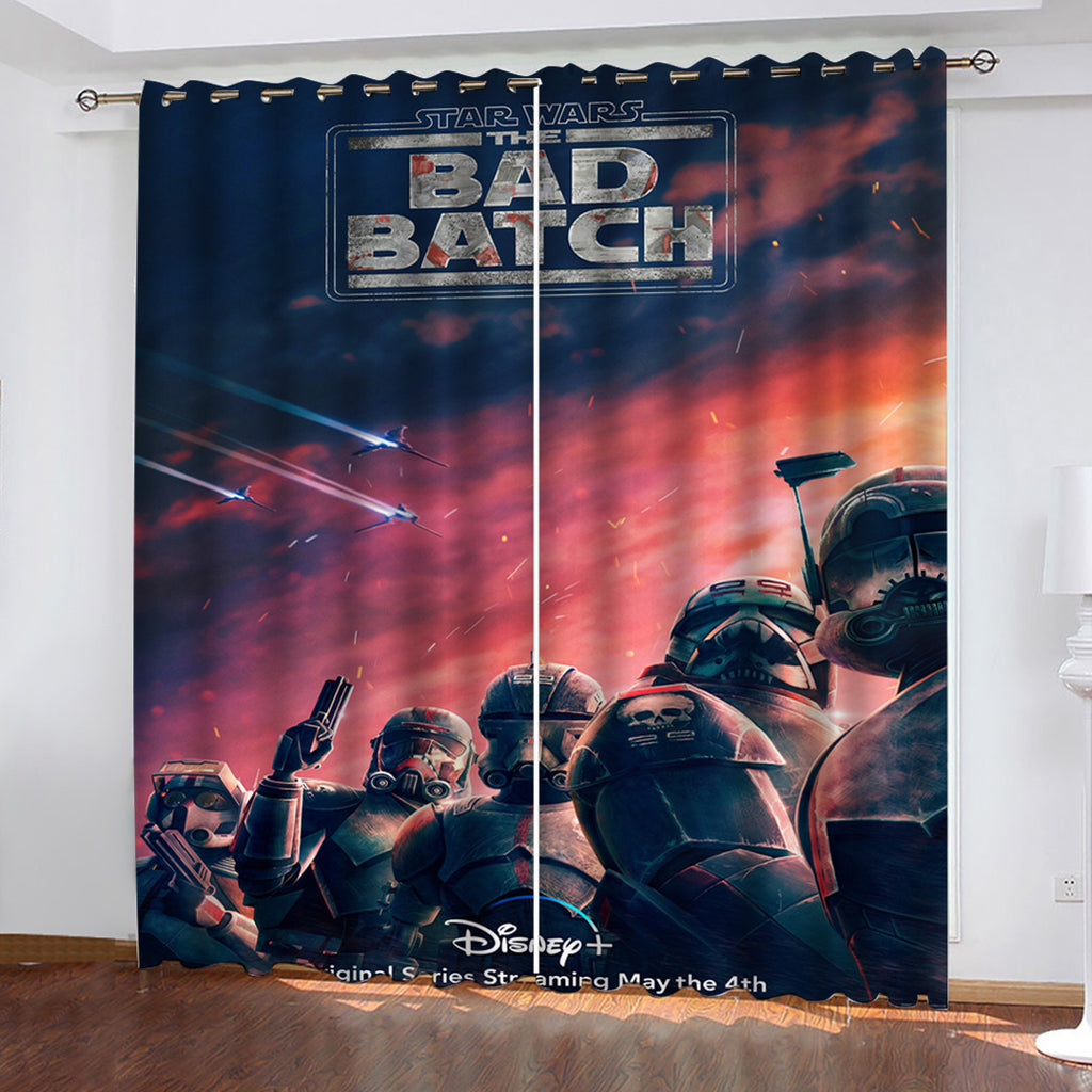 Star Wars The Bad Batch Curtains Pattern Blackout Window Drapes